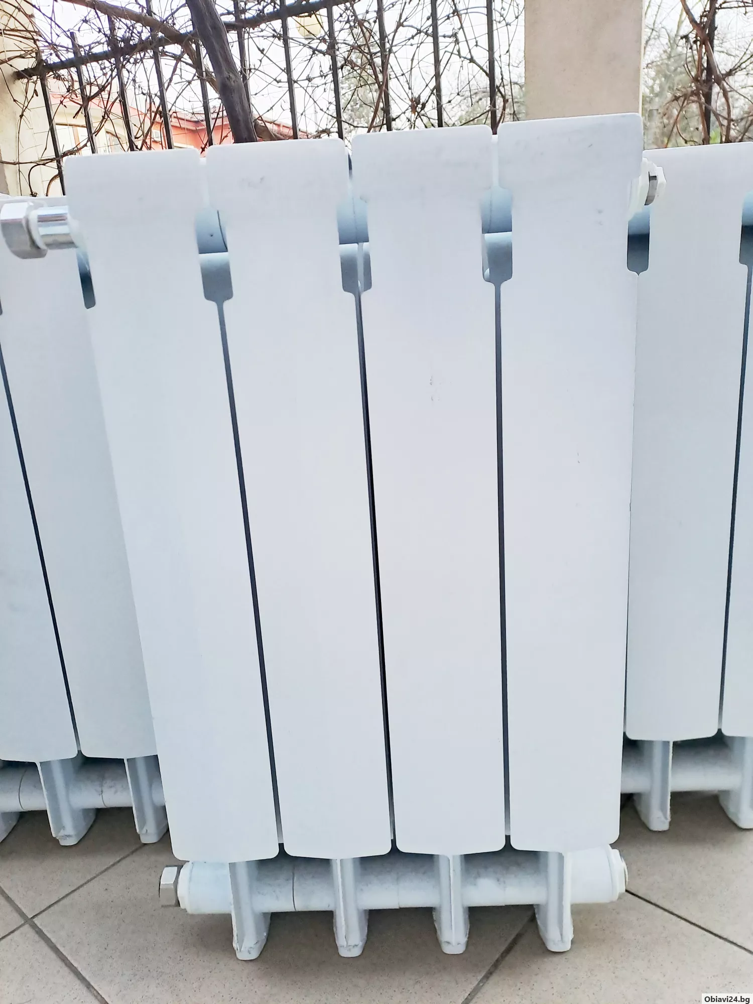 Италиански алуминиеви радиатори Global 500m за парно, окомплектовани с термоглави и секретни кранове - obiavi24.bg