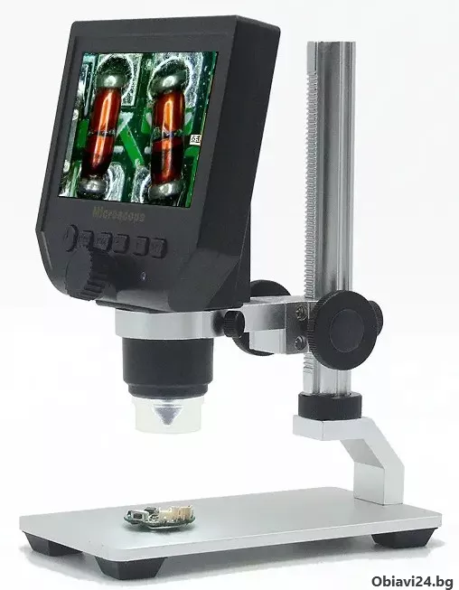 Цифров микроскоп с увеличение до 600 пъти, 4,3 инча HD дисплей - obiavi24.bg