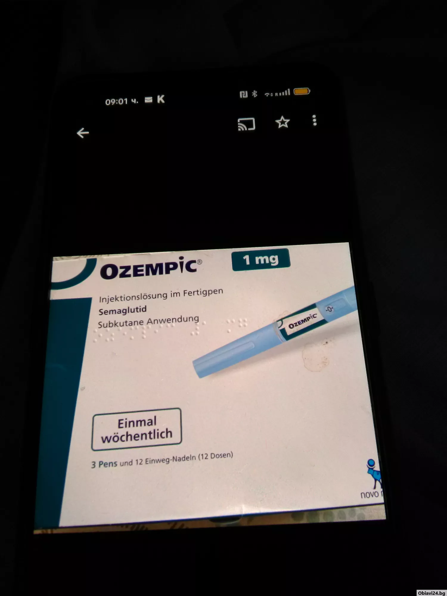 Продавам Ozempic 1 mg s.c. 3 Oens koмплект за бързо отслабване и Диабет внос ГермНия - obiavi24.bg