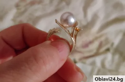 Многослоен пръстен с голяма перла - obiavi24.bg