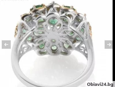 Двуцветен пръстен с изумруди - obiavi24.bg
